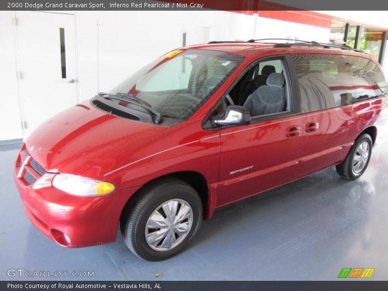 Inferno Red Pearlcoat / Mist Gray 2000 Dodge Grand Caravan Sport