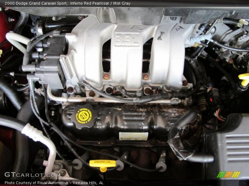 Inferno Red Pearlcoat / Mist Gray 2000 Dodge Grand Caravan Sport