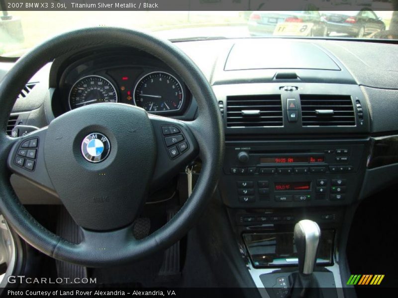 Titanium Silver Metallic / Black 2007 BMW X3 3.0si