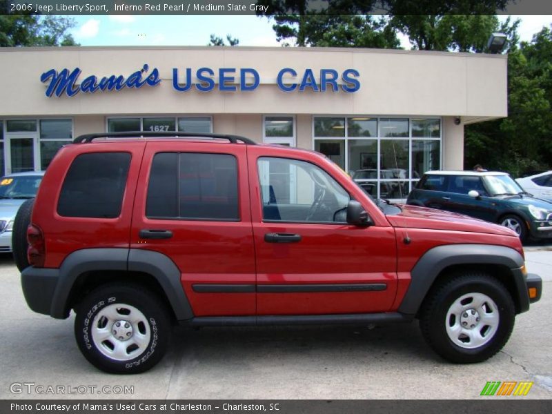 Inferno Red Pearl / Medium Slate Gray 2006 Jeep Liberty Sport