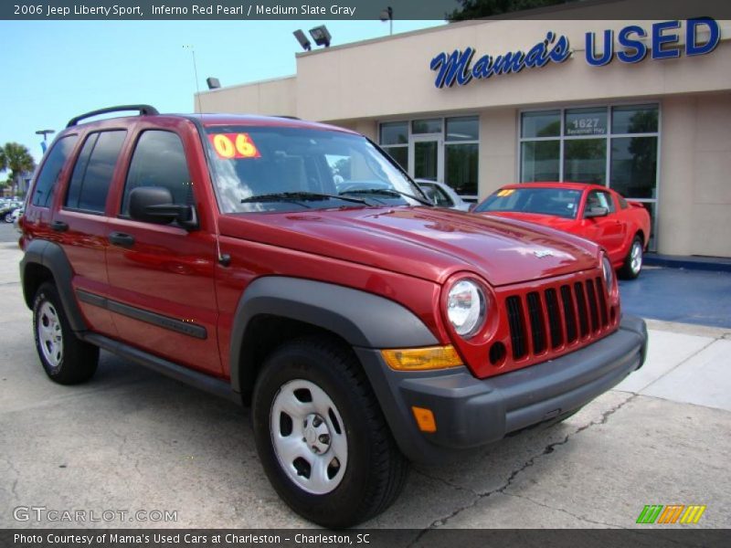 Inferno Red Pearl / Medium Slate Gray 2006 Jeep Liberty Sport