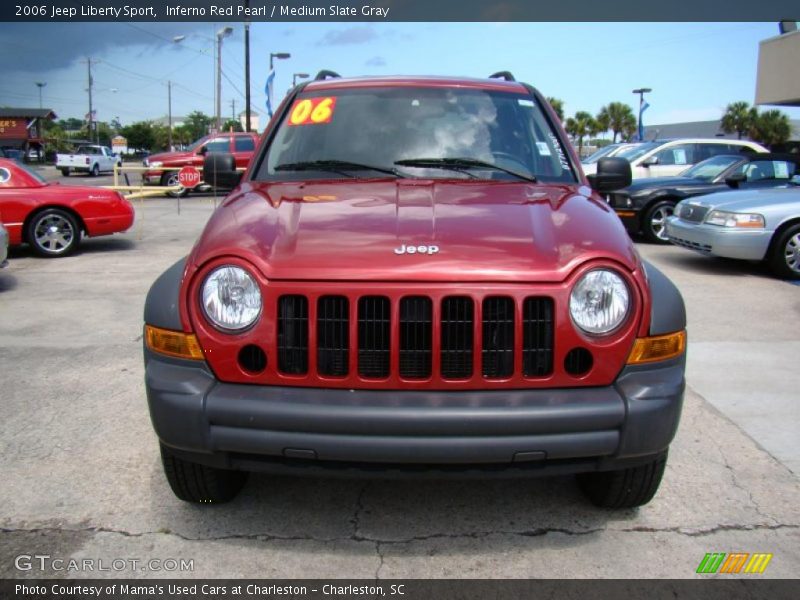 Inferno Red Pearl / Medium Slate Gray 2006 Jeep Liberty Sport
