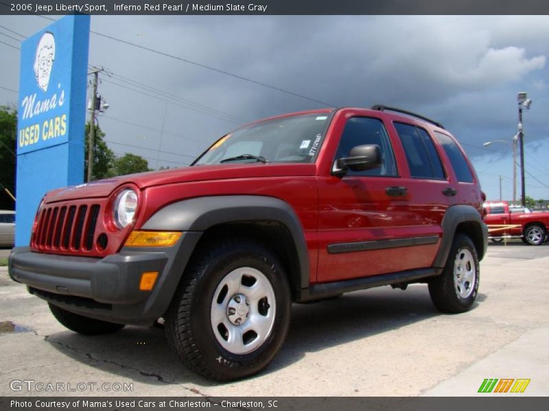 Inferno Red Pearl / Medium Slate Gray 2006 Jeep Liberty Sport