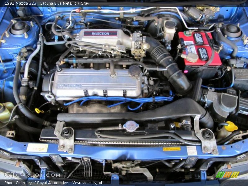 Laguna Blue Metallic / Gray 1992 Mazda 323