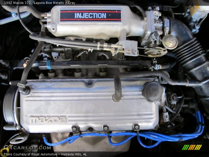 Laguna Blue Metallic / Gray 1992 Mazda 323