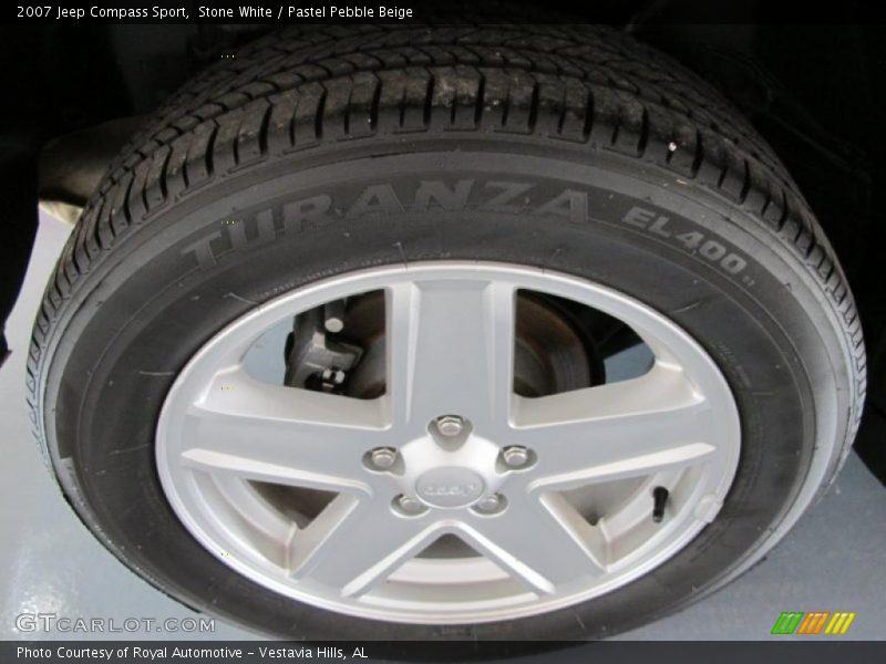 Stone White / Pastel Pebble Beige 2007 Jeep Compass Sport