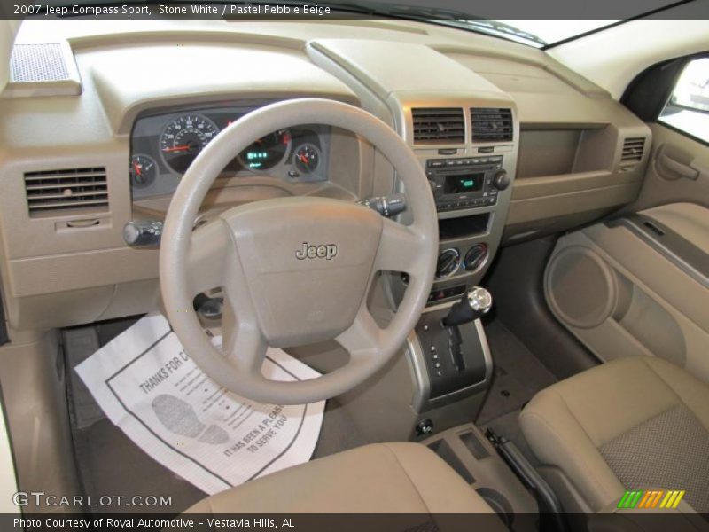 Stone White / Pastel Pebble Beige 2007 Jeep Compass Sport