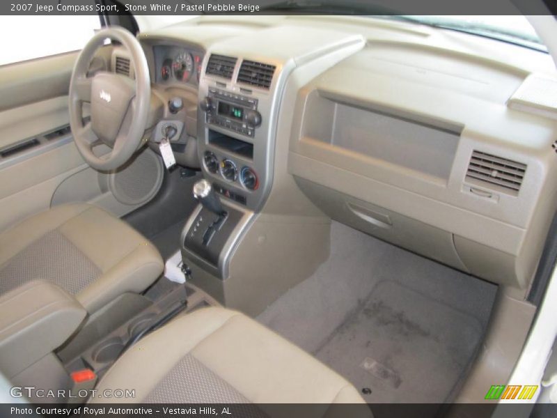 Stone White / Pastel Pebble Beige 2007 Jeep Compass Sport