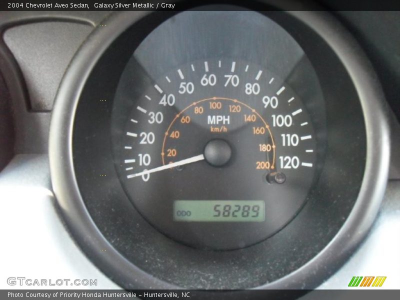 Galaxy Silver Metallic / Gray 2004 Chevrolet Aveo Sedan