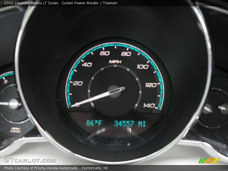 Golden Pewter Metallic / Titanium 2009 Chevrolet Malibu LT Sedan
