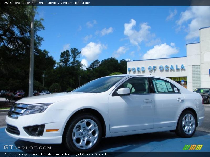 White Suede / Medium Light Stone 2010 Ford Fusion SE