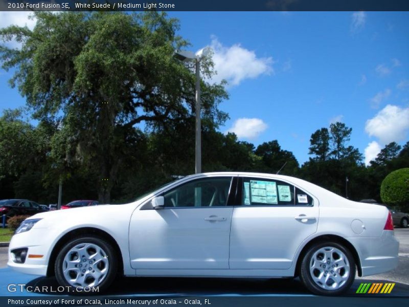 White Suede / Medium Light Stone 2010 Ford Fusion SE