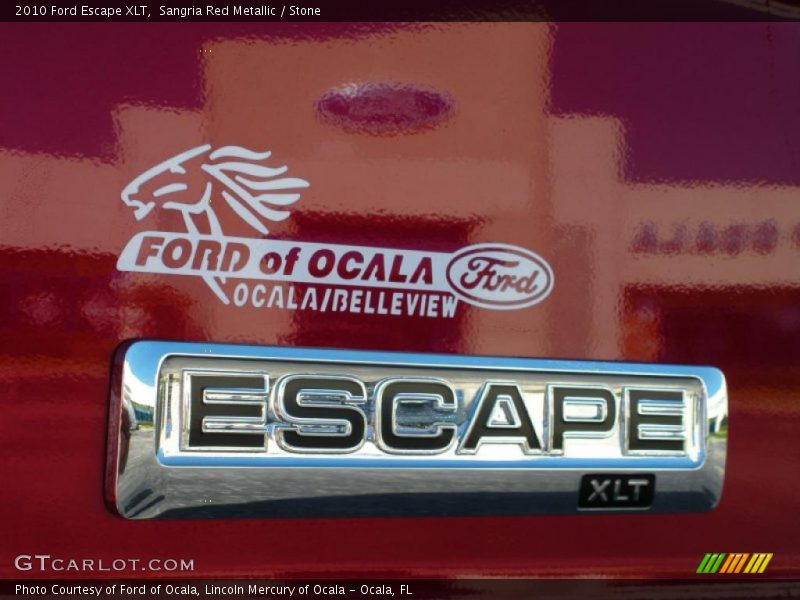 Sangria Red Metallic / Stone 2010 Ford Escape XLT