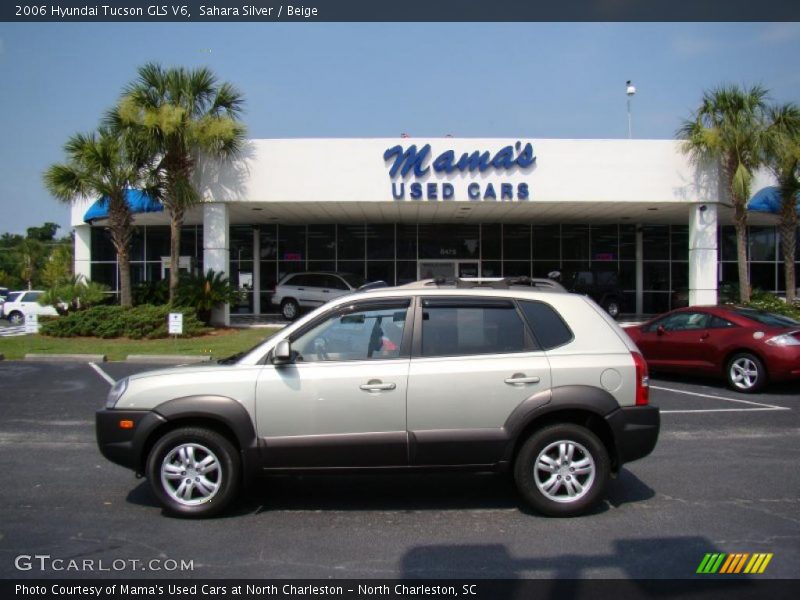 Sahara Silver / Beige 2006 Hyundai Tucson GLS V6