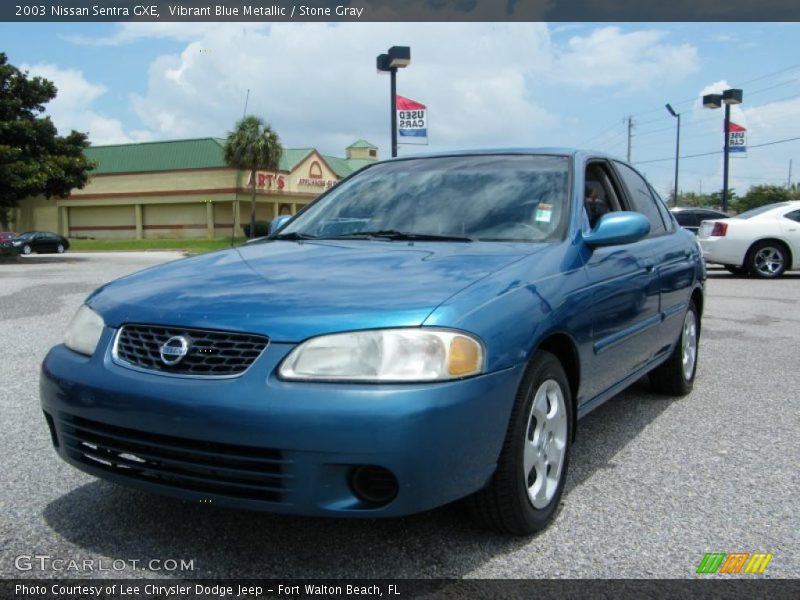 Vibrant Blue Metallic / Stone Gray 2003 Nissan Sentra GXE