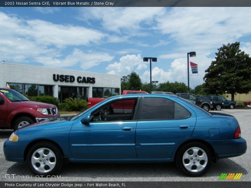 Vibrant Blue Metallic / Stone Gray 2003 Nissan Sentra GXE