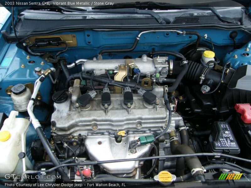 Vibrant Blue Metallic / Stone Gray 2003 Nissan Sentra GXE