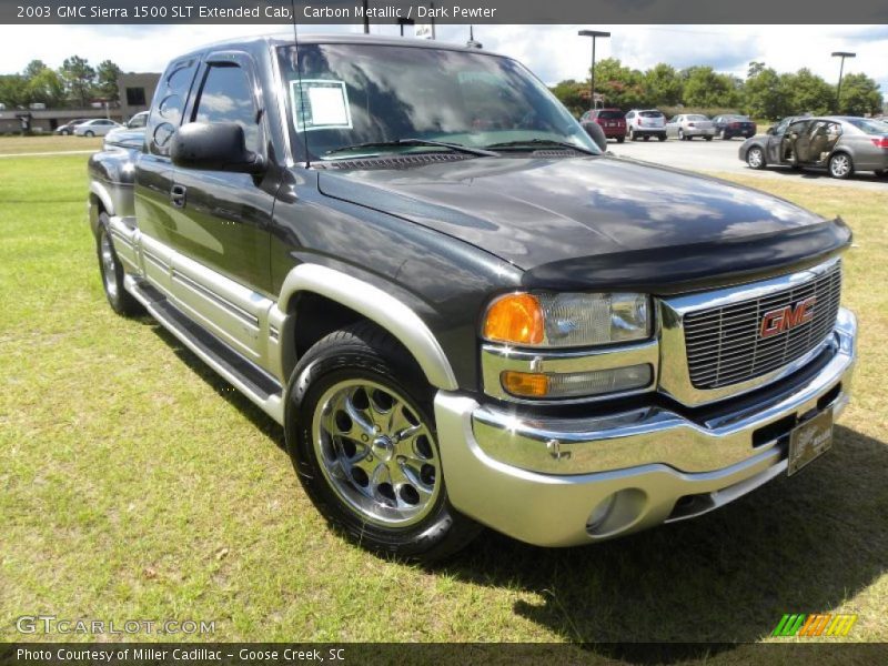 Carbon Metallic / Dark Pewter 2003 GMC Sierra 1500 SLT Extended Cab