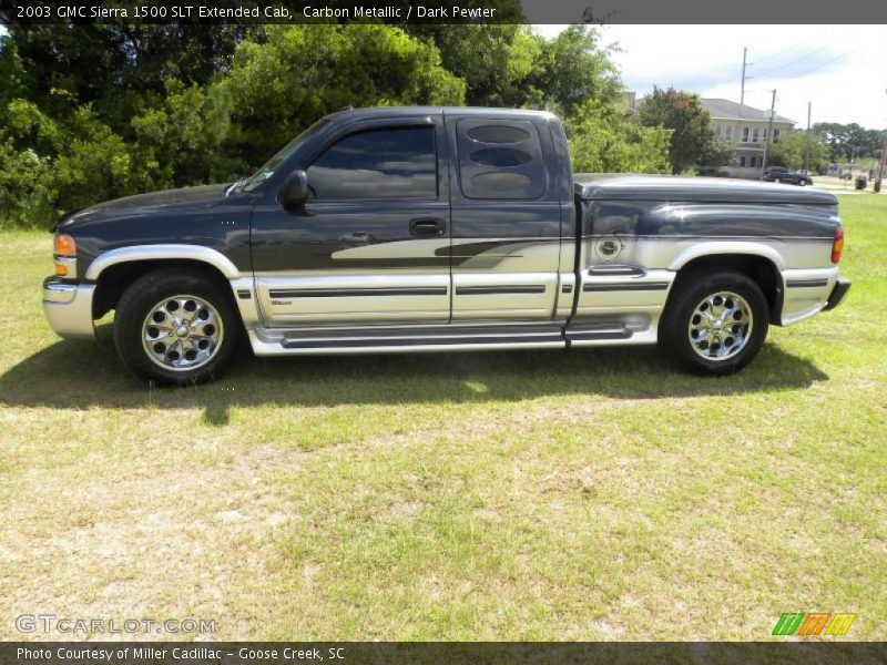 Carbon Metallic / Dark Pewter 2003 GMC Sierra 1500 SLT Extended Cab