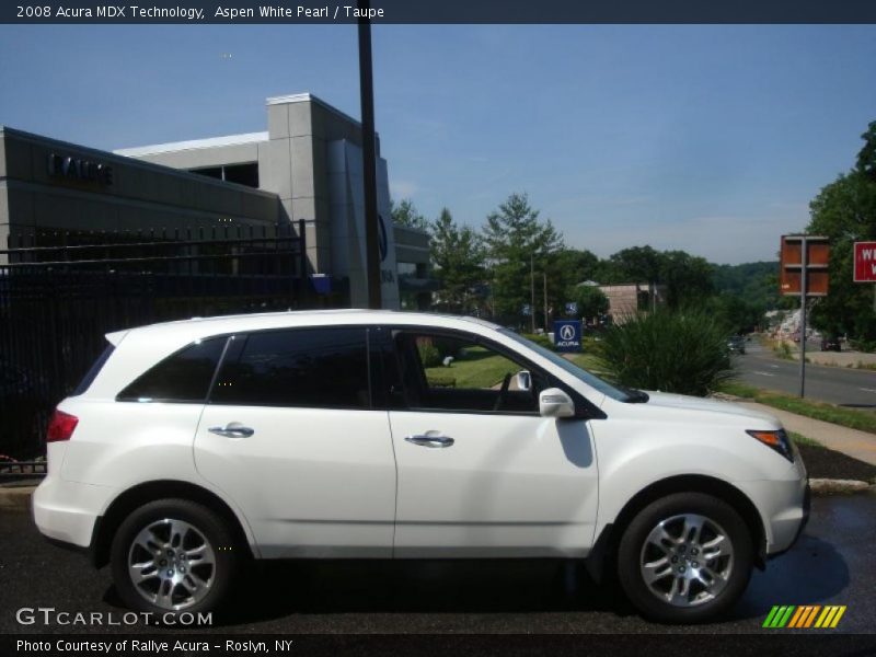 Aspen White Pearl / Taupe 2008 Acura MDX Technology