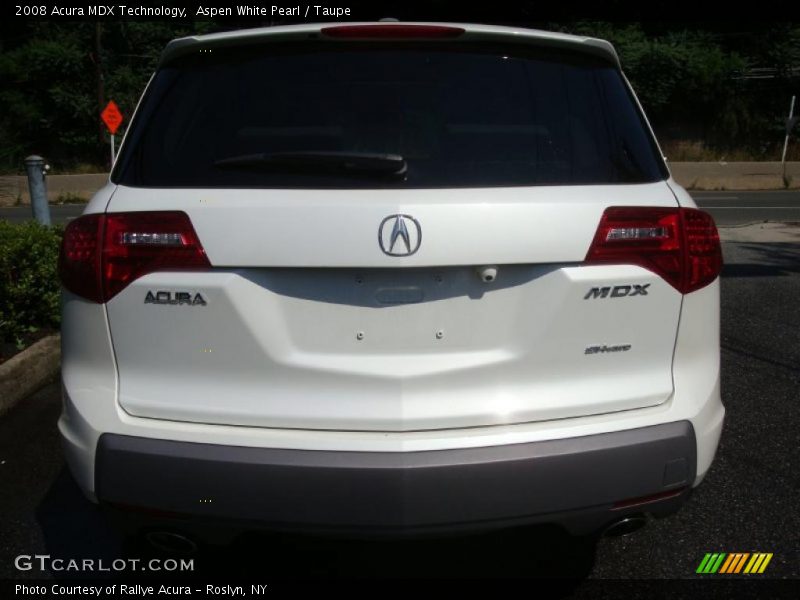 Aspen White Pearl / Taupe 2008 Acura MDX Technology