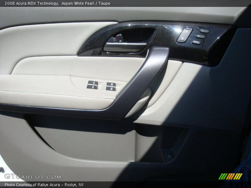 Aspen White Pearl / Taupe 2008 Acura MDX Technology