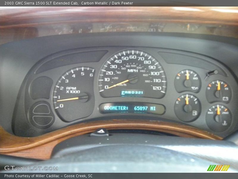 Carbon Metallic / Dark Pewter 2003 GMC Sierra 1500 SLT Extended Cab