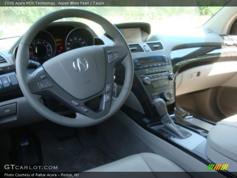 Aspen White Pearl / Taupe 2008 Acura MDX Technology