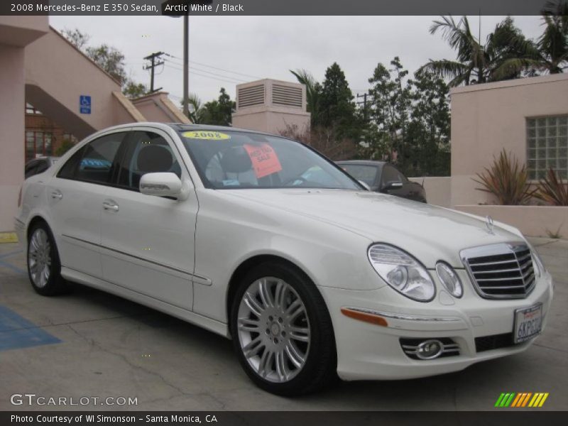 Arctic White / Black 2008 Mercedes-Benz E 350 Sedan