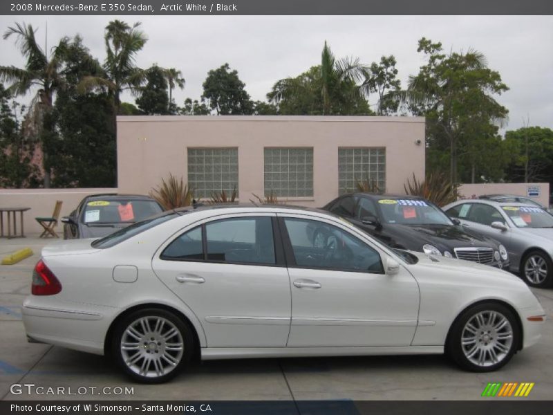 Arctic White / Black 2008 Mercedes-Benz E 350 Sedan