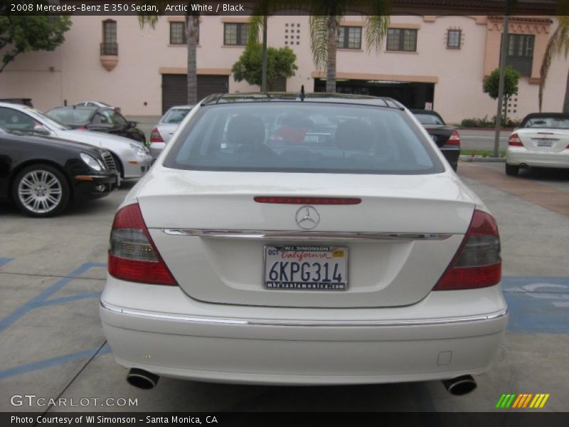 Arctic White / Black 2008 Mercedes-Benz E 350 Sedan