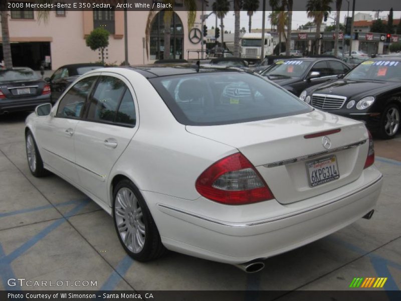 Arctic White / Black 2008 Mercedes-Benz E 350 Sedan