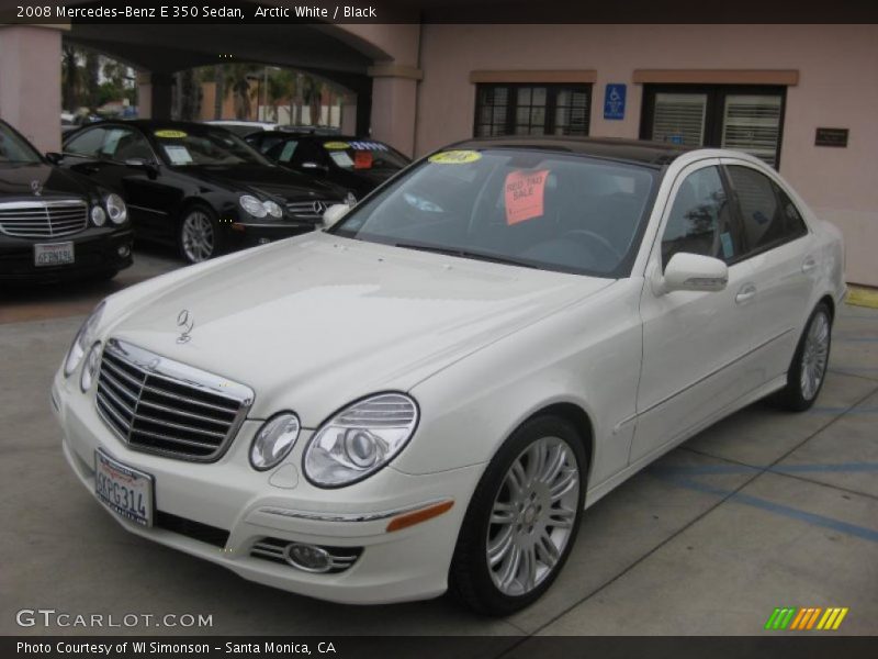 Arctic White / Black 2008 Mercedes-Benz E 350 Sedan