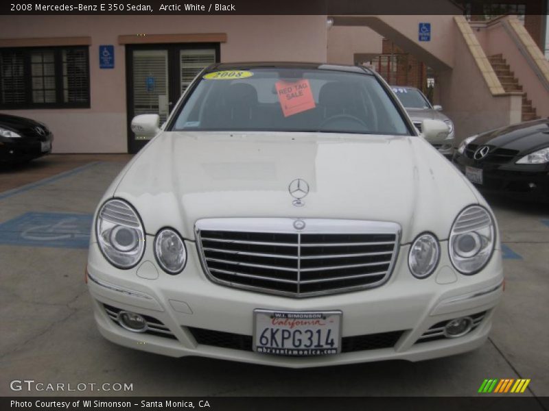Arctic White / Black 2008 Mercedes-Benz E 350 Sedan