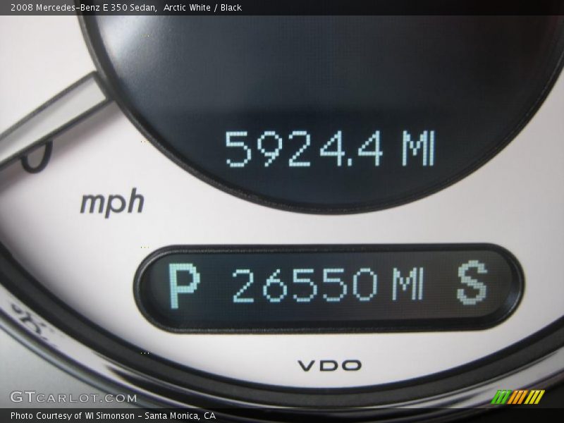 Arctic White / Black 2008 Mercedes-Benz E 350 Sedan