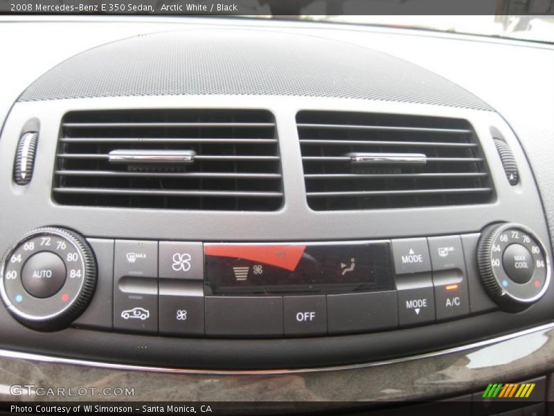 Arctic White / Black 2008 Mercedes-Benz E 350 Sedan