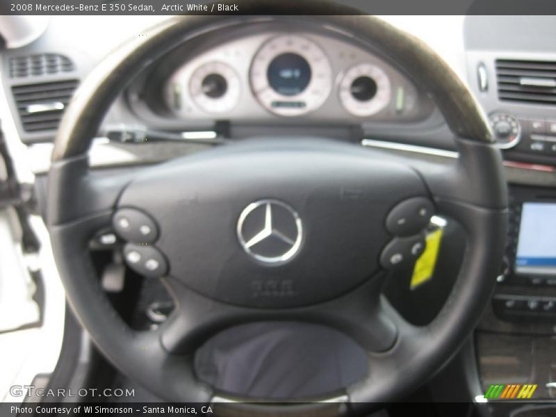 Arctic White / Black 2008 Mercedes-Benz E 350 Sedan