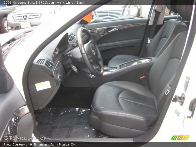 Arctic White / Black 2008 Mercedes-Benz E 350 Sedan