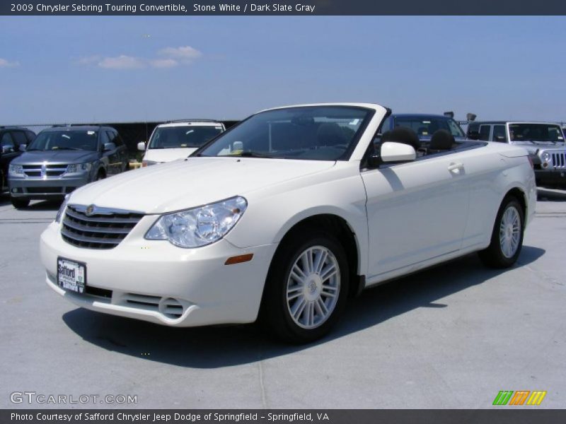 Stone White / Dark Slate Gray 2009 Chrysler Sebring Touring Convertible