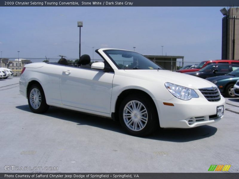 Stone White / Dark Slate Gray 2009 Chrysler Sebring Touring Convertible