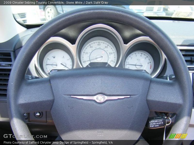 Stone White / Dark Slate Gray 2009 Chrysler Sebring Touring Convertible