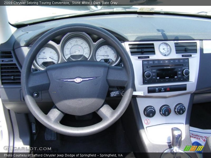 Stone White / Dark Slate Gray 2009 Chrysler Sebring Touring Convertible