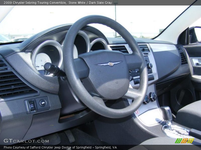 Stone White / Dark Slate Gray 2009 Chrysler Sebring Touring Convertible