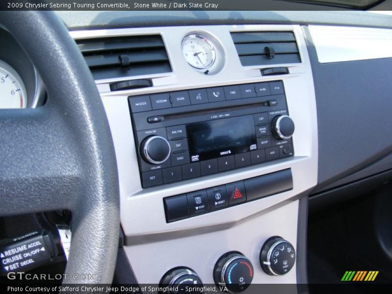 Stone White / Dark Slate Gray 2009 Chrysler Sebring Touring Convertible