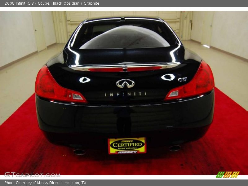 Black Obsidian / Graphite 2008 Infiniti G 37 Coupe