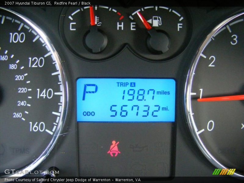 Redfire Pearl / Black 2007 Hyundai Tiburon GS