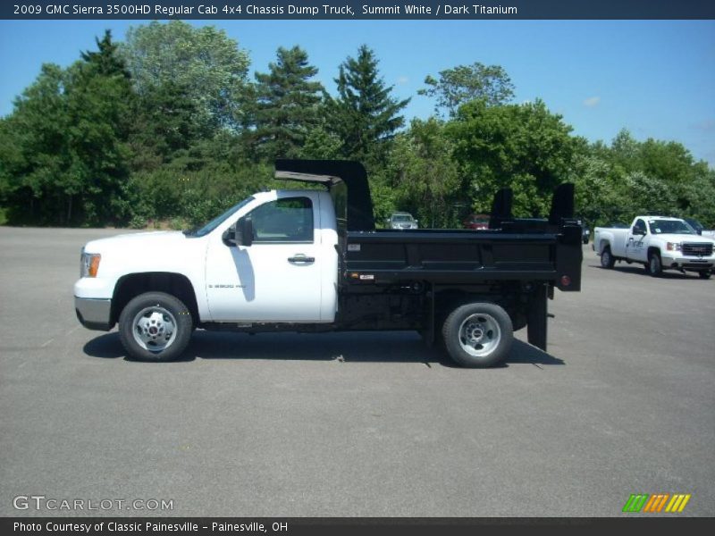 Summit White / Dark Titanium 2009 GMC Sierra 3500HD Regular Cab 4x4 Chassis Dump Truck