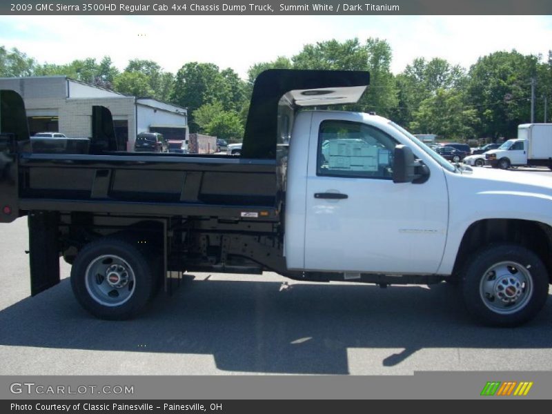 Summit White / Dark Titanium 2009 GMC Sierra 3500HD Regular Cab 4x4 Chassis Dump Truck