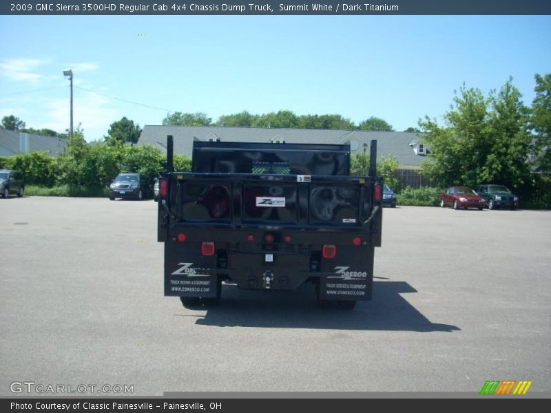 Summit White / Dark Titanium 2009 GMC Sierra 3500HD Regular Cab 4x4 Chassis Dump Truck