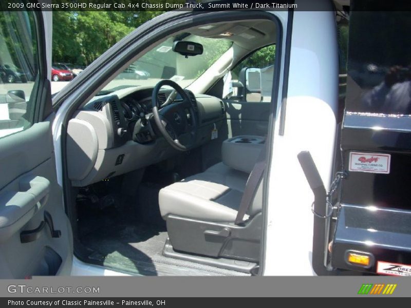 Summit White / Dark Titanium 2009 GMC Sierra 3500HD Regular Cab 4x4 Chassis Dump Truck